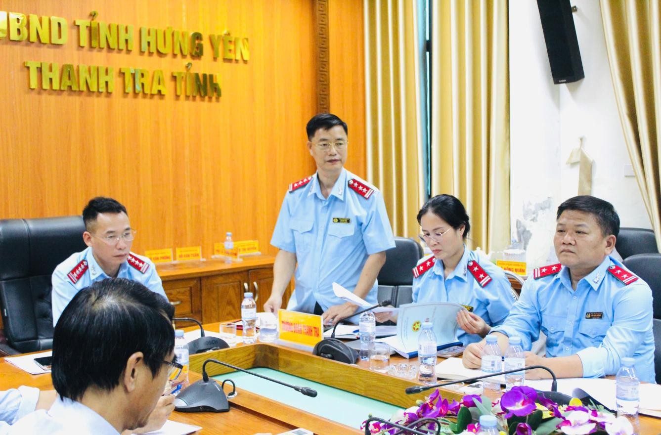 Đ/c Đỗ Văn Tuấn- Phó Chánh Thanh tra tỉnh, Trưởng Đoàn 1 phát biểu