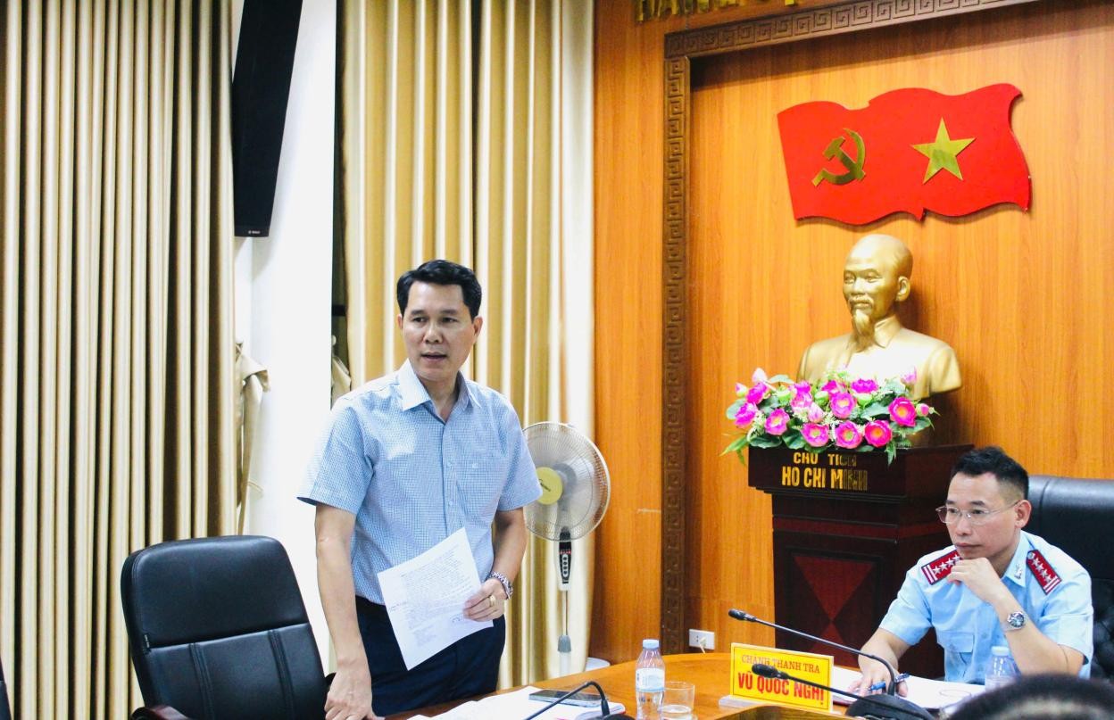 Đ/c Vũ Mạnh Hùng- Phó Giám đốc Sở Xây dựng phát biểu